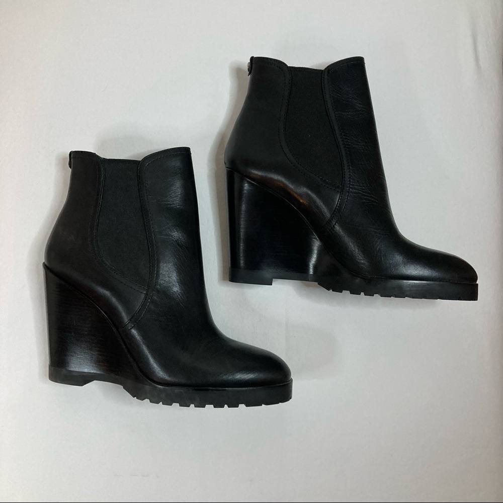 Michael Kors Thea Leather Wedge Boot, Size 10M, NWOT,  Excellent Condition